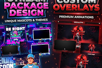 design a custom twitch stream overlay and branding