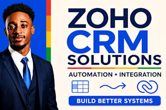setup zoho CRM, zoho one, creator, books, inventory and deluge automation