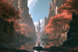 create stunning fantasy album cover artwork