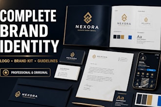 design brand identity product guidelines, full branding kits and business logo