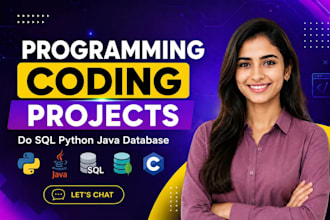 script python java c sql database bot coding programming project developer coder