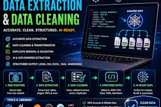 do ai powered web scraping data extraction and data cleaning services