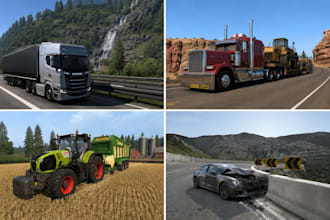 create ets2 ats fs22 and beamng custom trucks trailers maps skins
