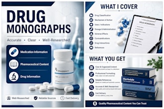 write professional drug monographs and medication summaries