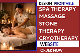 build spa website massage therapy stone therapy cryotherapy website