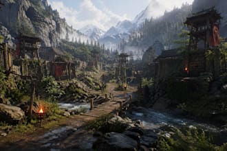 design unreal engine 3d game environment, game level design 3d unity game asset