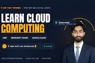 teach you cloud computing with AWS, azure and google cloud
