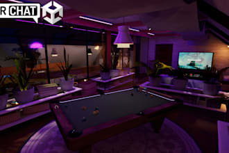 build, edit interactive vrchat world, vrchat map, metaverse world