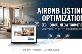 optimize your airbnb listing and promote it on social media to increase bookings