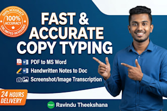 do professional and accurate copy typing of your scanned documents
