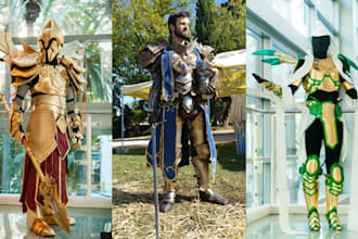 design 3d cosplay armor, wearable armor, anime cosplay and props