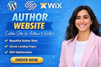 design redesign wix author ebook book payip portfolio landing page website SEO