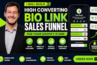 build a high converting shopify bio link sales funnel for social media