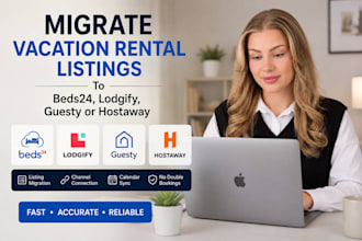 migrate vacation rental listings to beds24, lodgify, guesty or hostaway