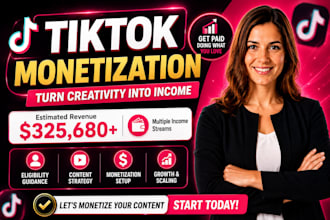 grow and monetize UK, USA, france tik tok accounts with creator rewards program
