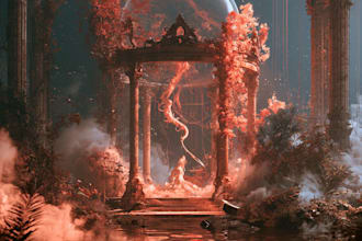design dark fantasy album cover art with amazing effects
