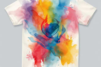 do custom watercolor t shirt design