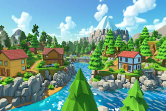 design roblox game map 2d environment design