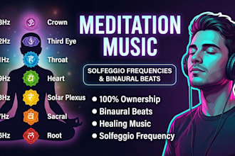 create meditation music with solfeggio frequencies for healing, sleep, relax
