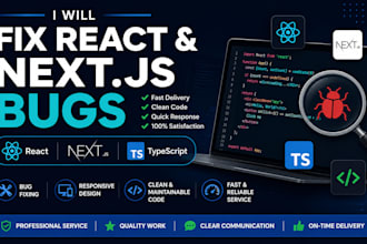 fix react js, next js, and typescript bugs