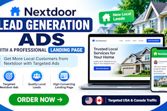 run nextdoor lead generation ads with a professional landing page