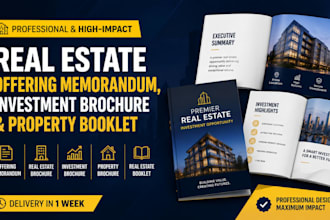design real estate offering memorandum investment brochure and property booklet