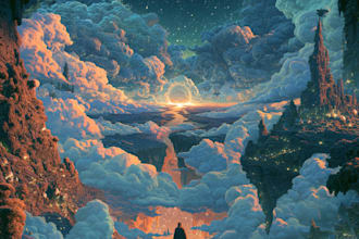 design fantasy album cover art for spotify and streaming
