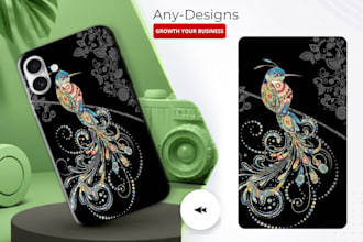 create mockup phone case elegant design