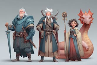 your dnd character art or rpg character, character design