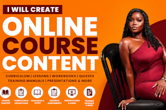 online course content curriculum and elearning training materials