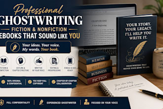 ghostwrite your fiction or nonfiction ebook as your ghost writer