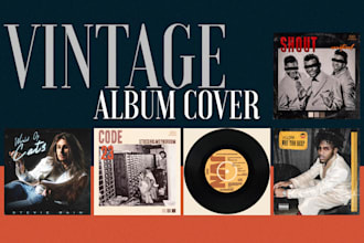 design vintage album or single cover
