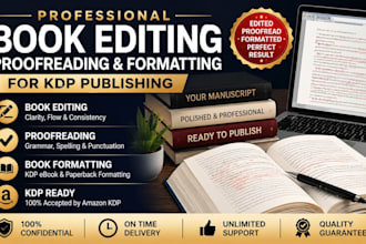edit proofread and format your book for KDP