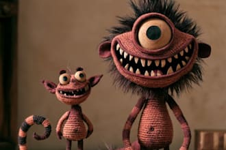 illustrate handmade horror monsters and characters
