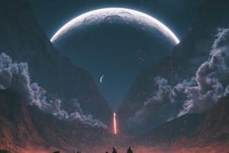 design fantasy, surreal and dreamy album cover artwork