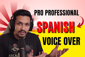 record a professional male spanish voice over