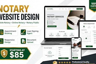 design notary website mobile notary website with appointment booking