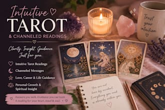 give you an intuitive tarot and channeled reading