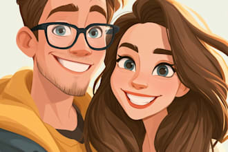create a disney cartoon illustration