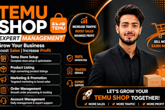 manage temu shop temu seller va product listing and order management
