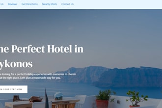 design a modern hotel and resort website with booking system