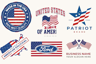 create american patriotic campaign election patriot logo