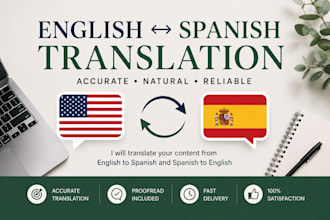translate english to spanish and spanish to english