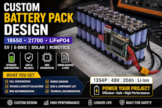 design custom 18650 and lifepo4 battery packs for ev and e bike