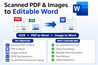 convert scanned PDF, images and screenshots to editable word documents