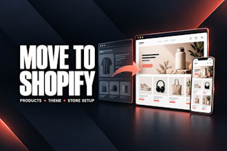 migrate woocommerce, wix, squarespace or etsy stores to shopify