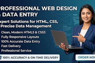 do html css design and data entry