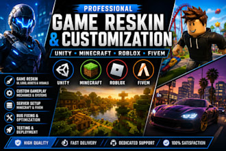 reskin unity game build cutom hd minecraft roblox edit modpack fivem server