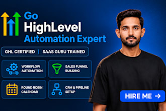 build gohighlevel workflow automation and sales funnel