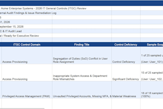 execute itgc audit testing and create audit ready workpapers